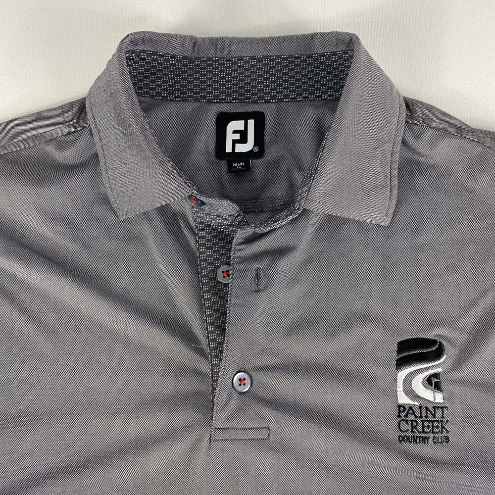 FootJoy FJ Polo Shirt Adult XL Gray Performance Stretch Golf Short‎ Sleeve Mens